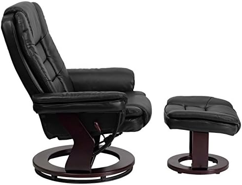BOWERY HILL Leather Recliner in Black