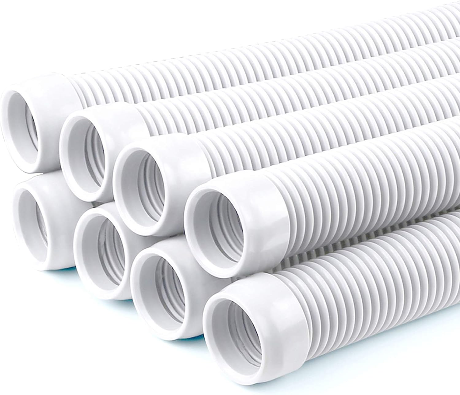 POOLWHALE Vacuum Hose/Replacement Pool Hose -1.5” 8 Hoses for Pool,Spa Pack of 2