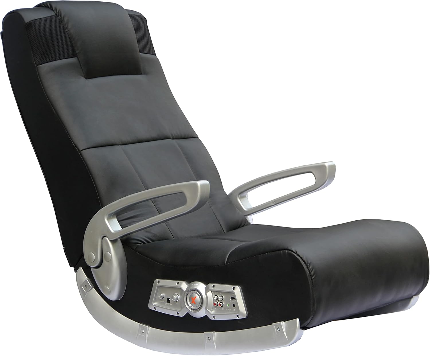 X Rocker, 5143601, II SE 2.1 Black Leather Floor Video Gaming Chair, 27.8 x 18.5 x 17.5, Black