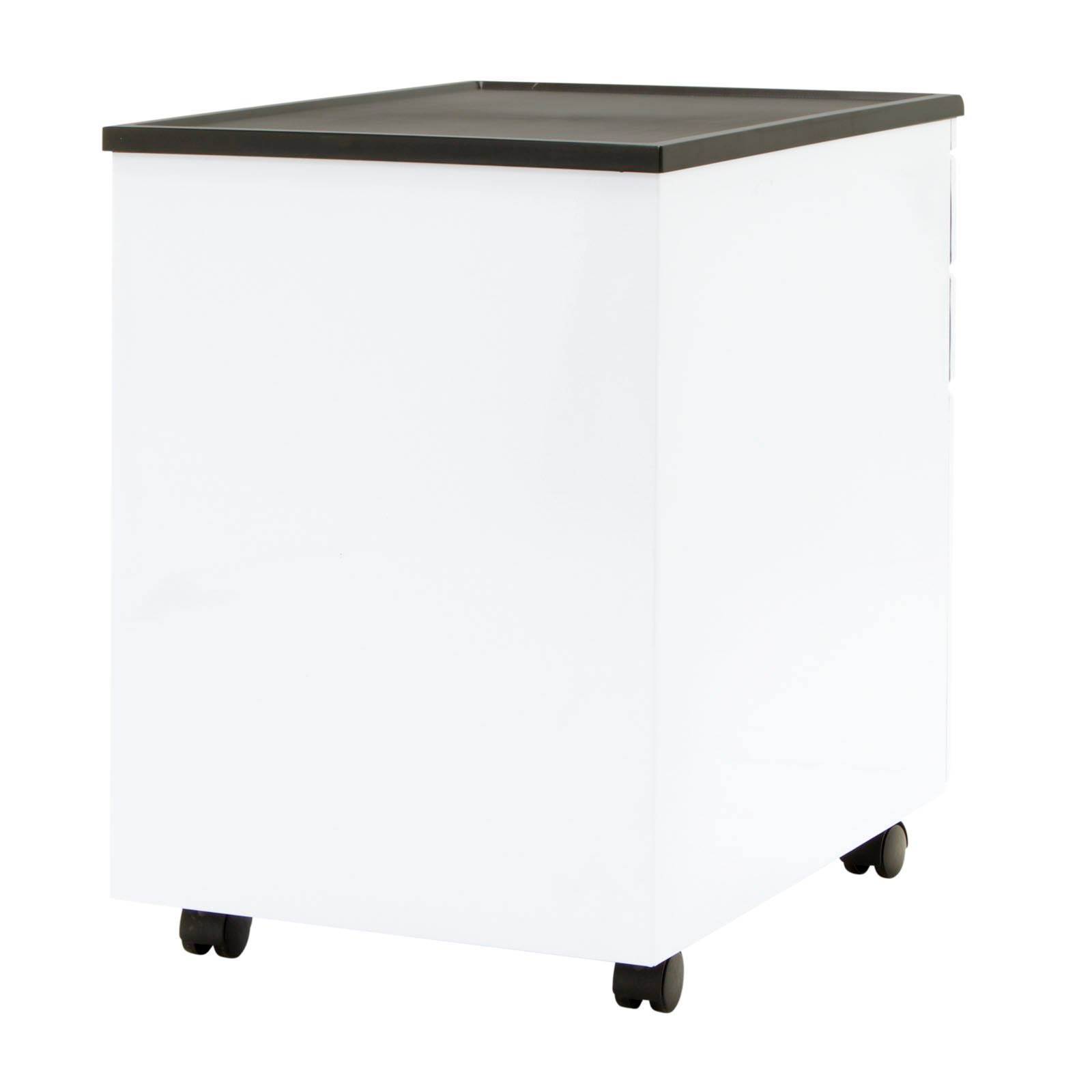 Calico Designs - Pedestal - mobile - 3 drawers - black/white