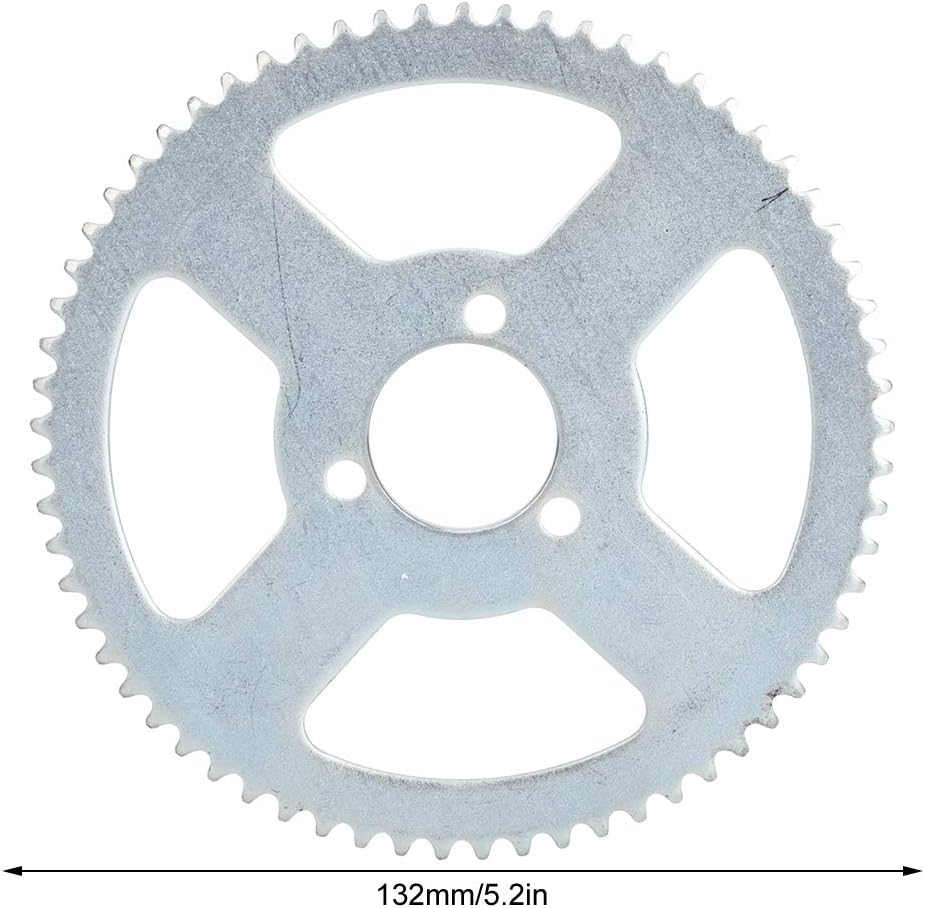 Keenso Bicycle Scooter Sprocket,Metal Electric Scooter 65 Tooth 25H Three Holes Crankset Plate Sprocket Accessory