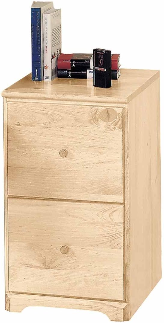 Renovators Supply Manufacturing Country Shaker Pine Office File Cabinet Storage Two Drawers, 26 1/2