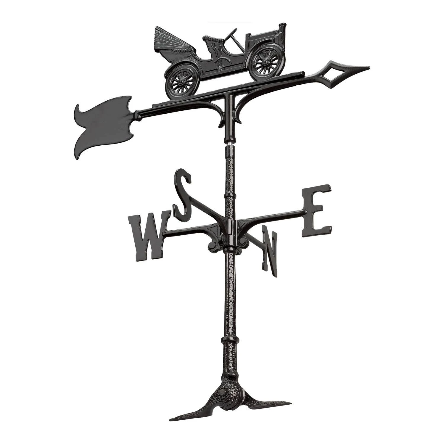 Whitehall Products 30x22 Antique Auto Weathervane - Rooftop Black