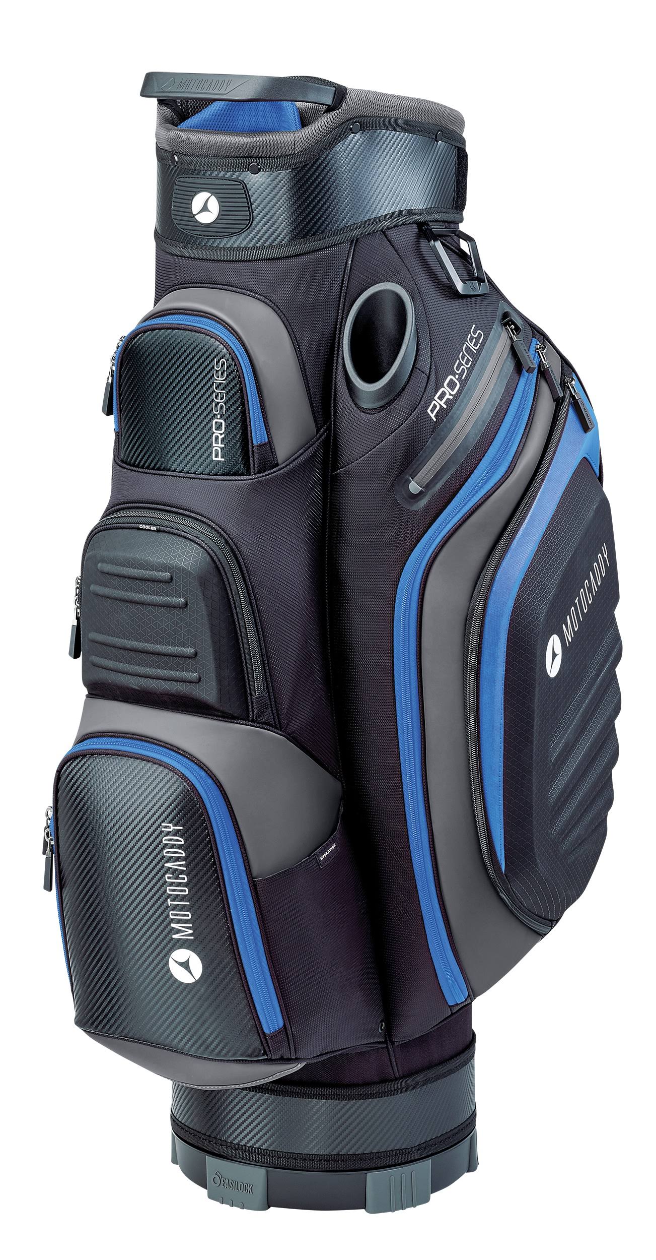 Motocaddy Pro Series Cart Bag, Black/Blue