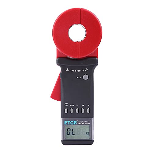 ETCR ETCR2100A+ Digital Clamp On Ground Earth Resistance Meter Clamp Earth Resistance Tester, Black