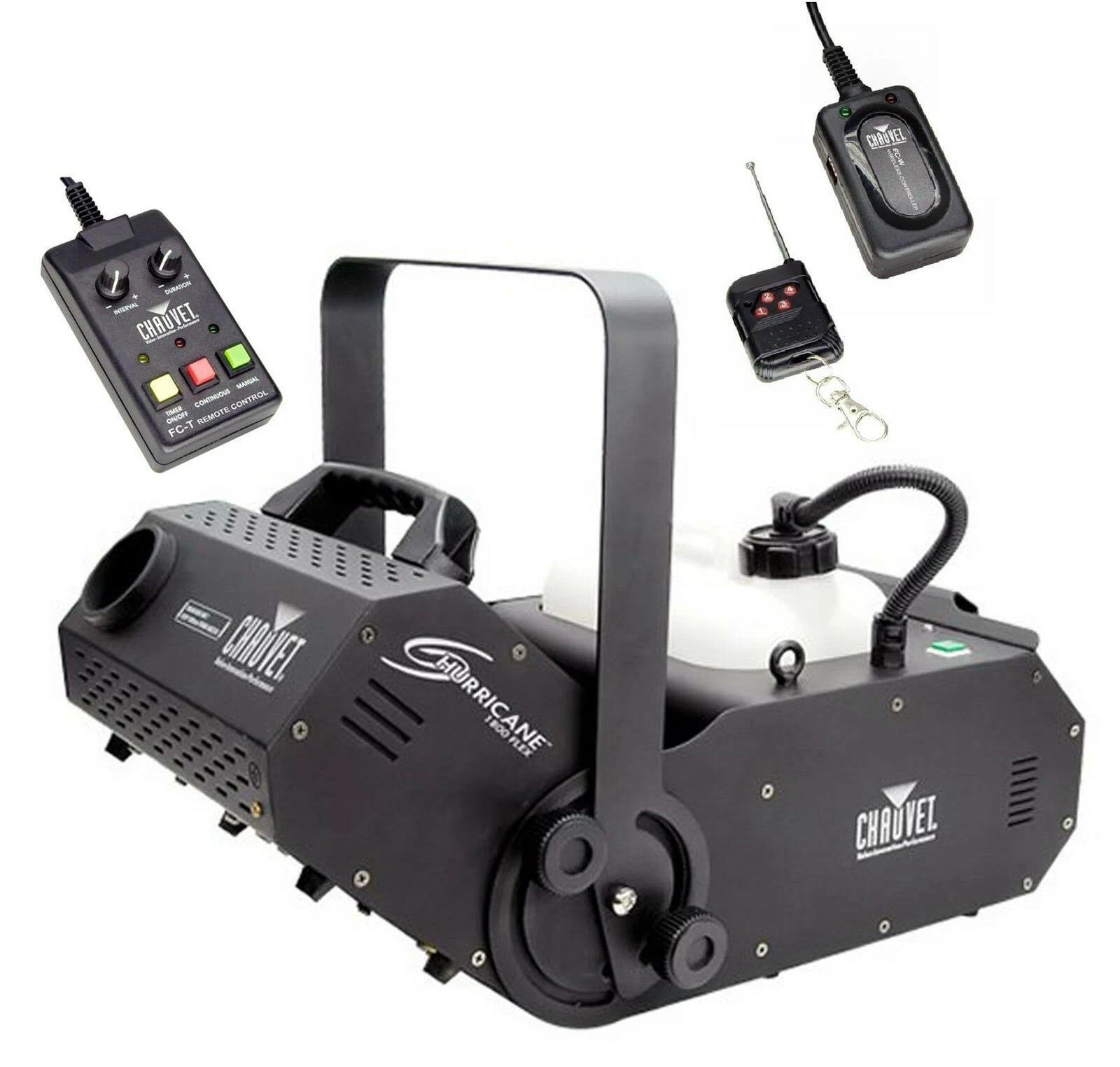 New! Chauvet Hurricane H1800 Flex Fog Smoke Pro Machine W FC-W Wireless Remote