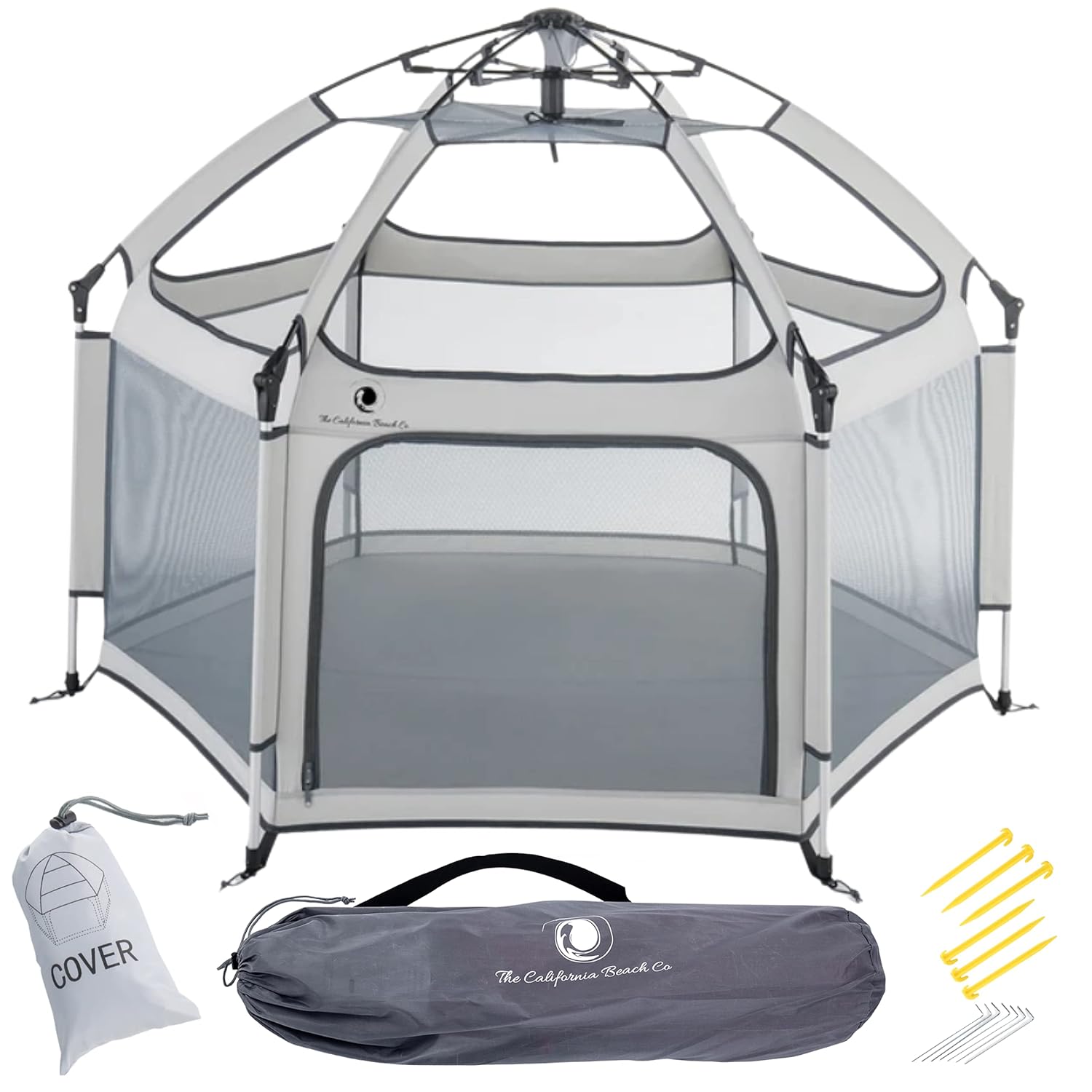 POP 'N GO Toddler Playpen - Portable, Pack & Carry Play Yard for Baby and Kids (Black) - California Beach Co