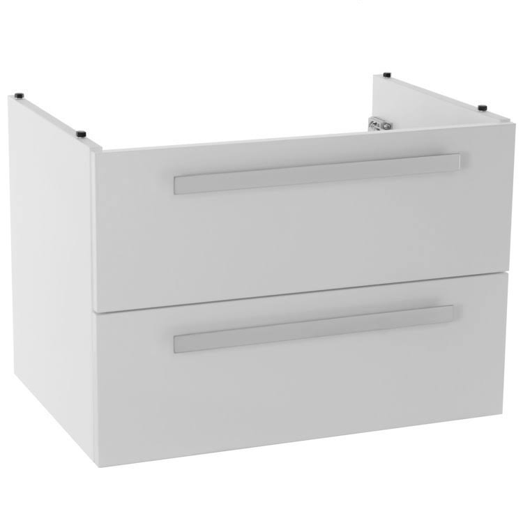 25 inch Wall Mount Glossy White Bathroom Vanity Cabinet, Dadila ACF L816W by Nameeks