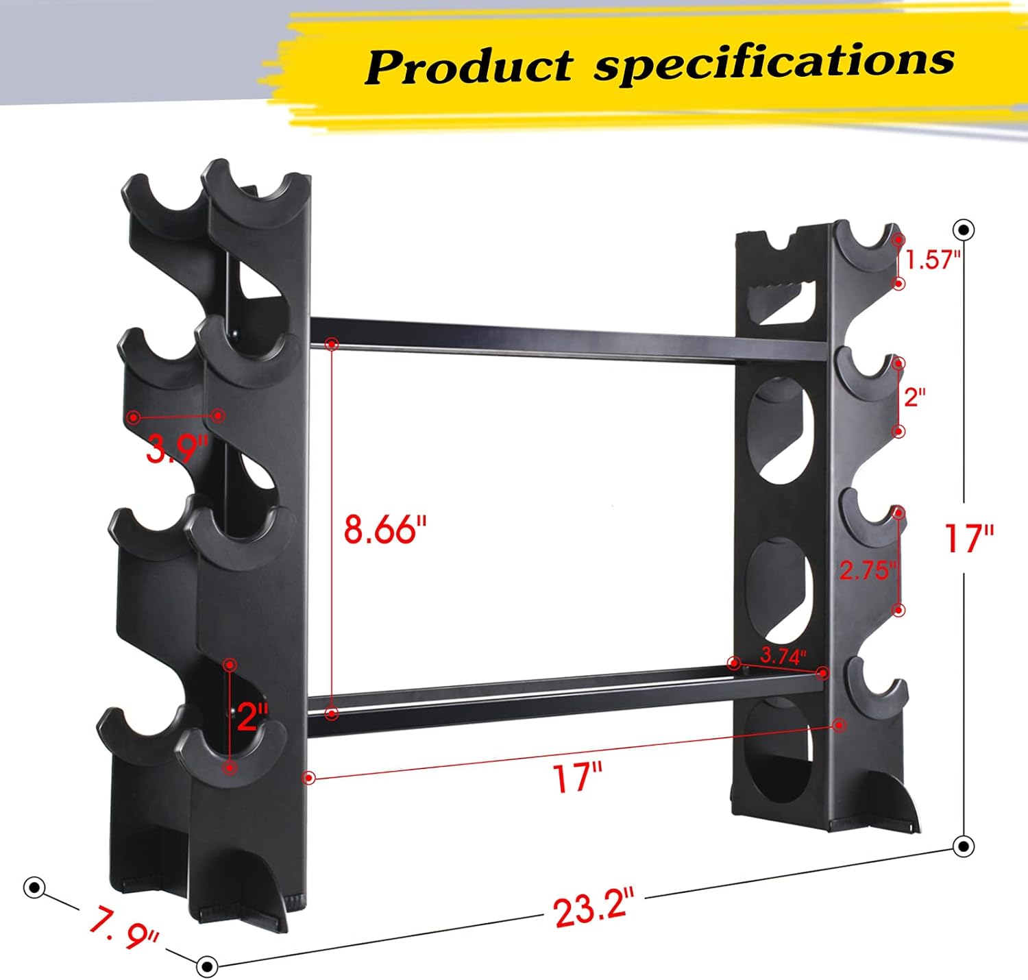 Dumbbell Rack Stand Only for Home Gym Weight Rack for Dumbbells,Compact & Versatile Design