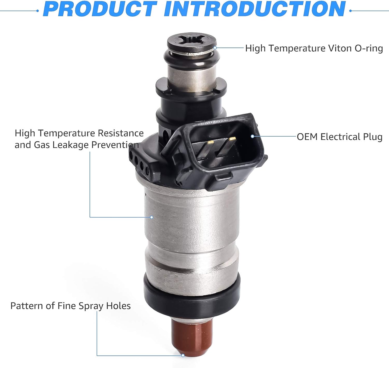 Nifeida 4Pcs Fuel Injectors Compatible with Accord Civic Acura Integra RL TL 350CC 1996-2000 06164P2J000