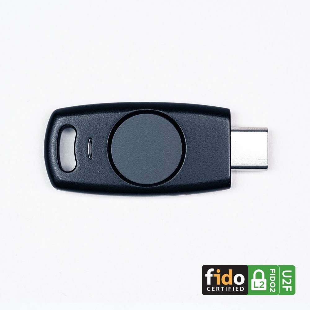 Windows Hello Fingerprint Security Key TrustKey G320H FIDO2 U2F USB-C Type Pack of 2