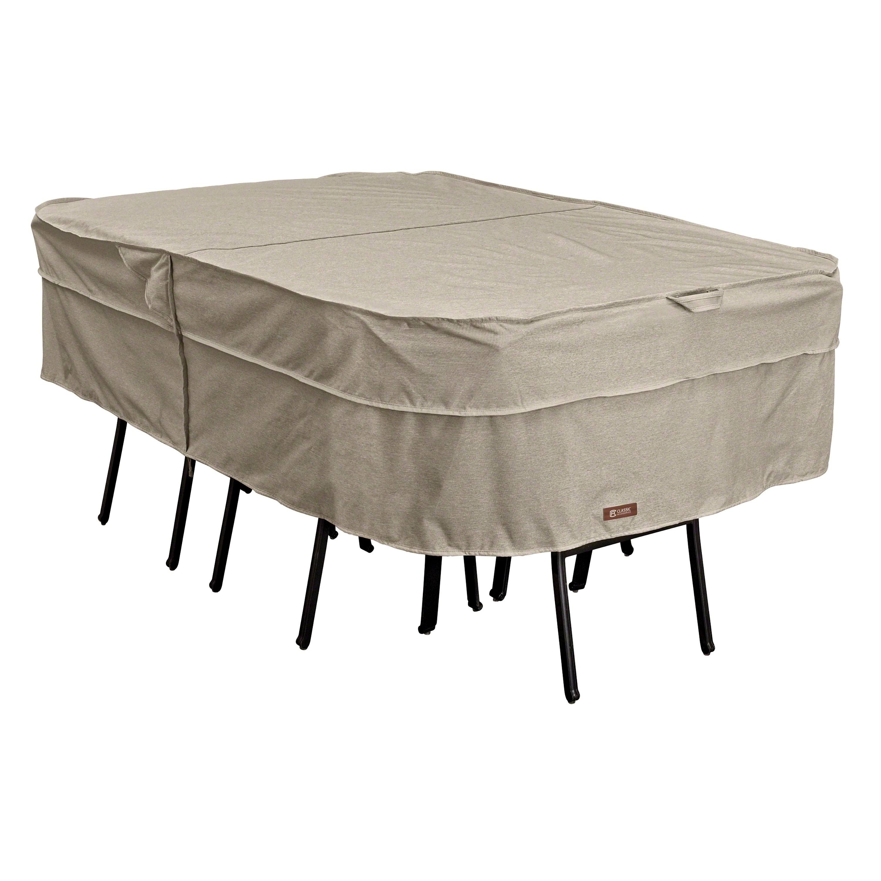 Classic Accessories Montlake Large Rectangular/Oval Patio Table u0026 Chair Set Cover
