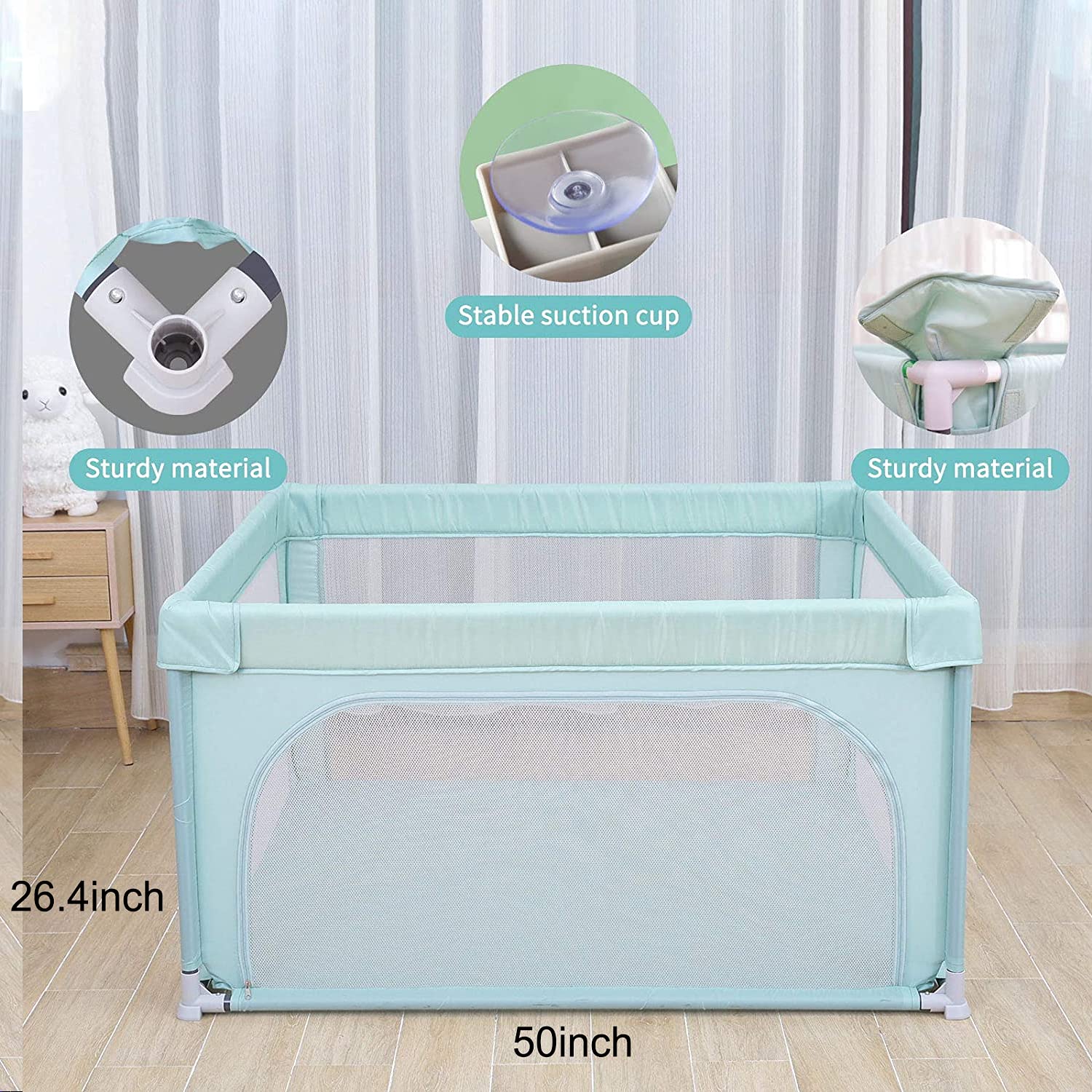Baby Playpen and Play Yard Playpen Kids Safety Play Center Yard Home Indoor & Outdoor Kids Activity Center Fence Anti-Fall Play Pen, Playpens for Infants and Babies