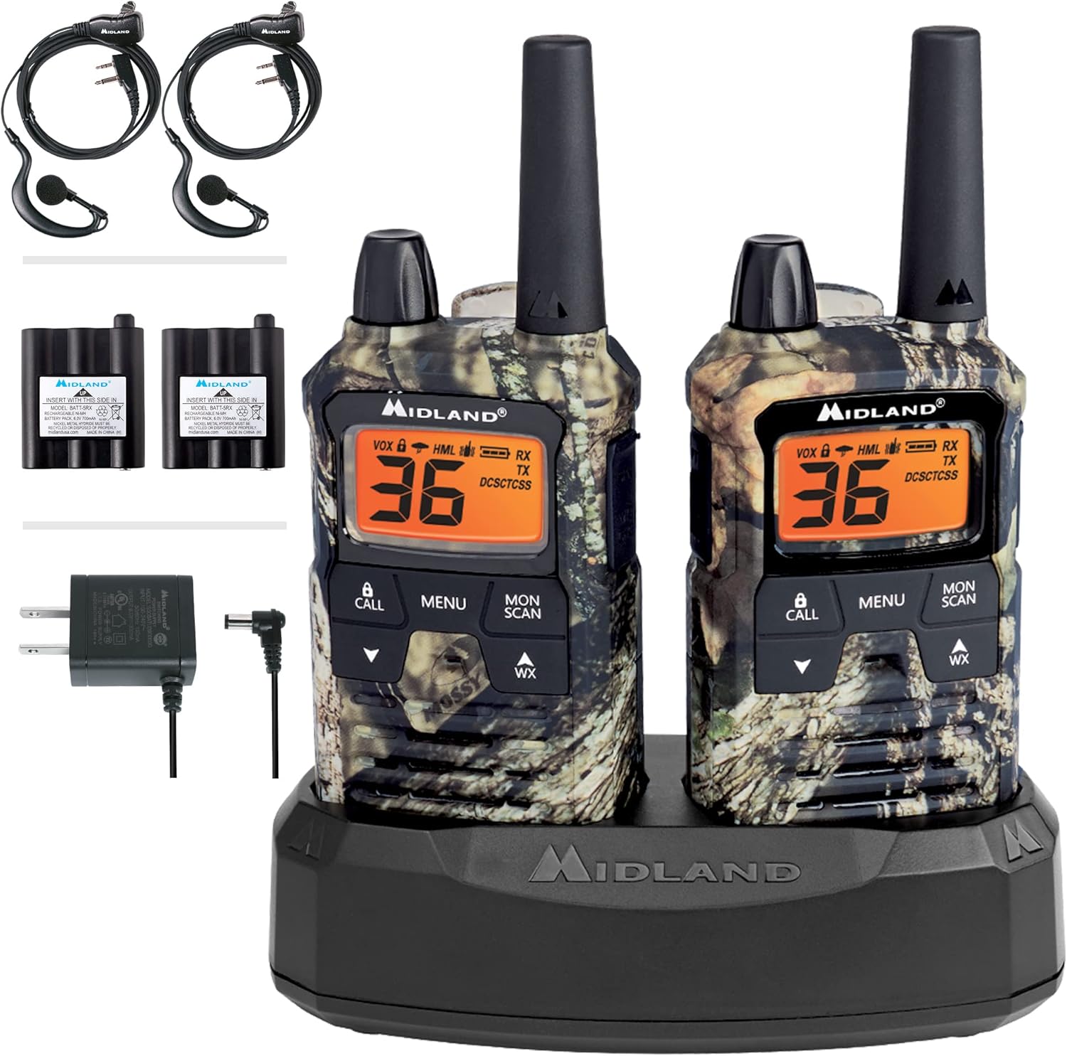 Midland T290X6VP4 X-TALKER GMRS Long Range Walkie Talkie - Two Way Radio with NOAA Weather Scan + Alert, and 121 Privacy Codes (Black/Silver, 6 Radios)