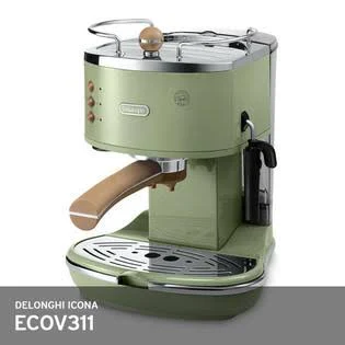 De&Longhi Delonghi Icona Vintage ECOV 311 Coffee Machine 220V 1000W Auto-Off FreeUPS Green
