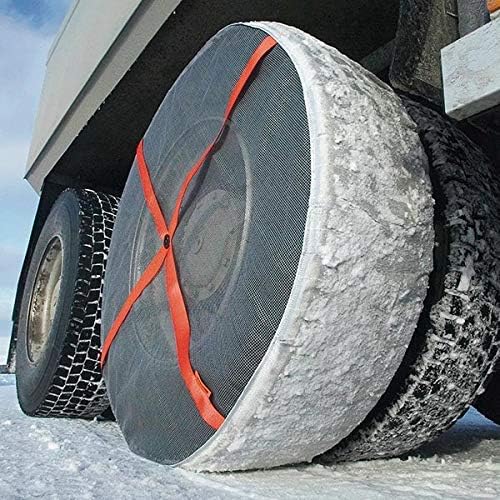 AUTOSOCK HD AL64 Traction Wheel and Tire Cover for Ice & Snow Easy Install Tire Chain Alternative with 2 Rechargeable Emergency Safety Flare