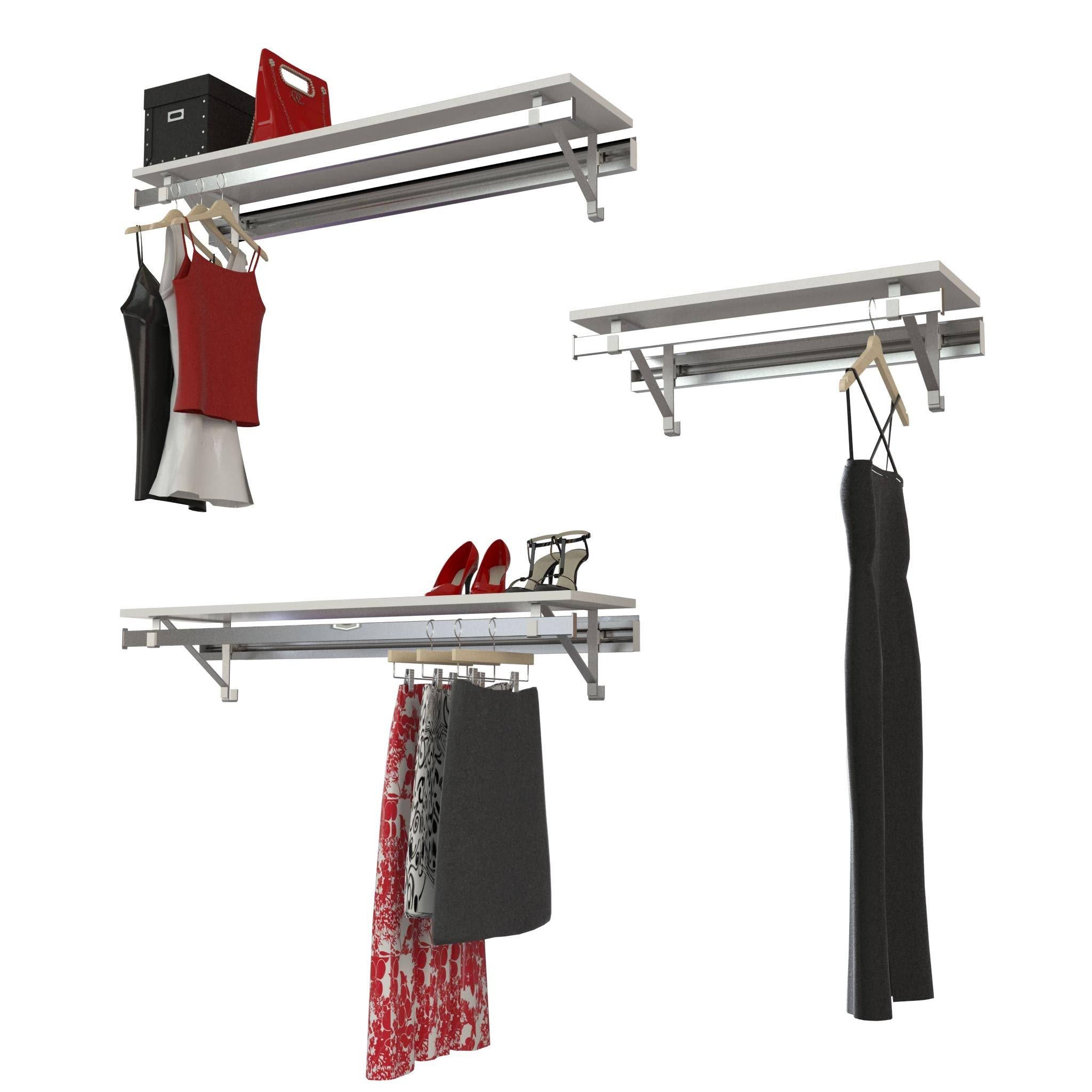 Arrange-a-Space RCLBY Prime Closet Organizer System - 104x22 Wide - Espresso