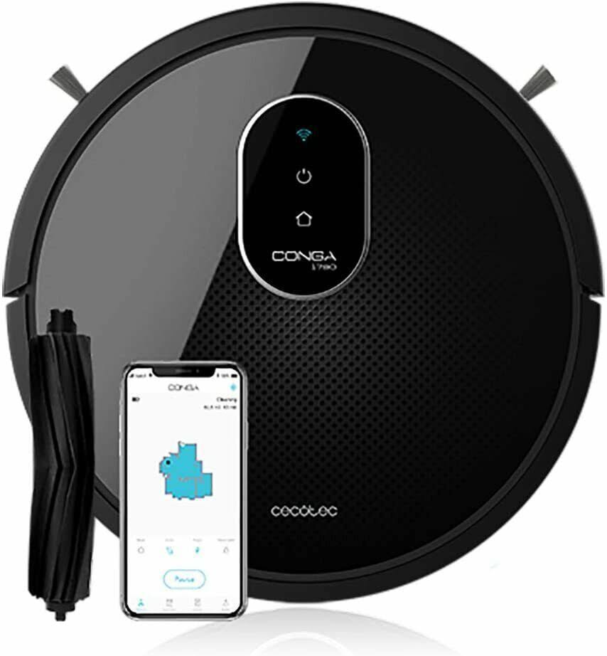 Robot Vacuum Cleaner Cecotec Conga 1790 Titanium WiFi 64 DB 2100 PA Black V1705049