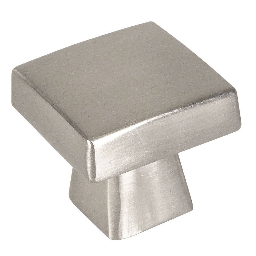 Cosmas 5233SN Satin Nickel Contemporary Square Cabinet Knob - 25 Pack