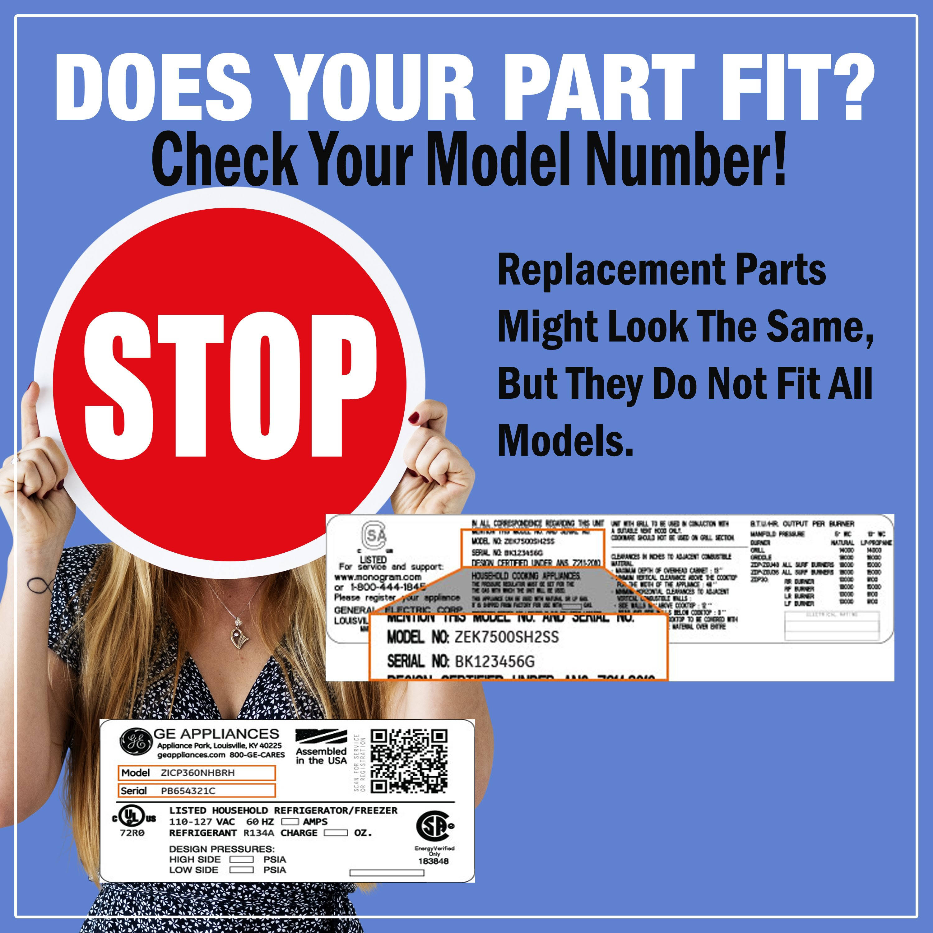 GE Factory OEM WR60X10348 for Wr60x10350 Motor AC/DC Cond Fan