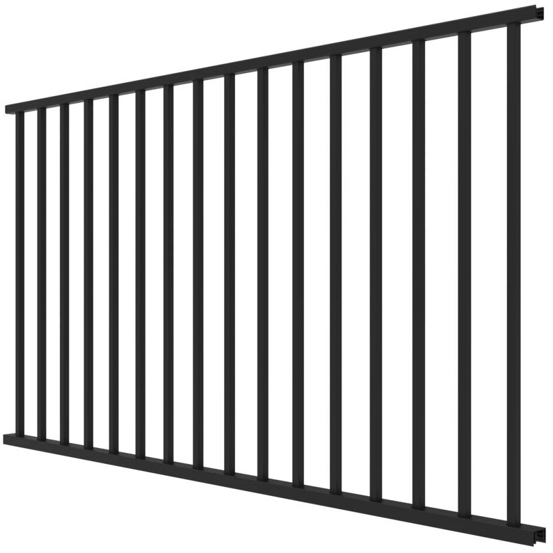 Rdi Avalon Aluminum Rail Panels - 6 Foot x 42 inch - Satin Black - Level by BuyMBS.com
