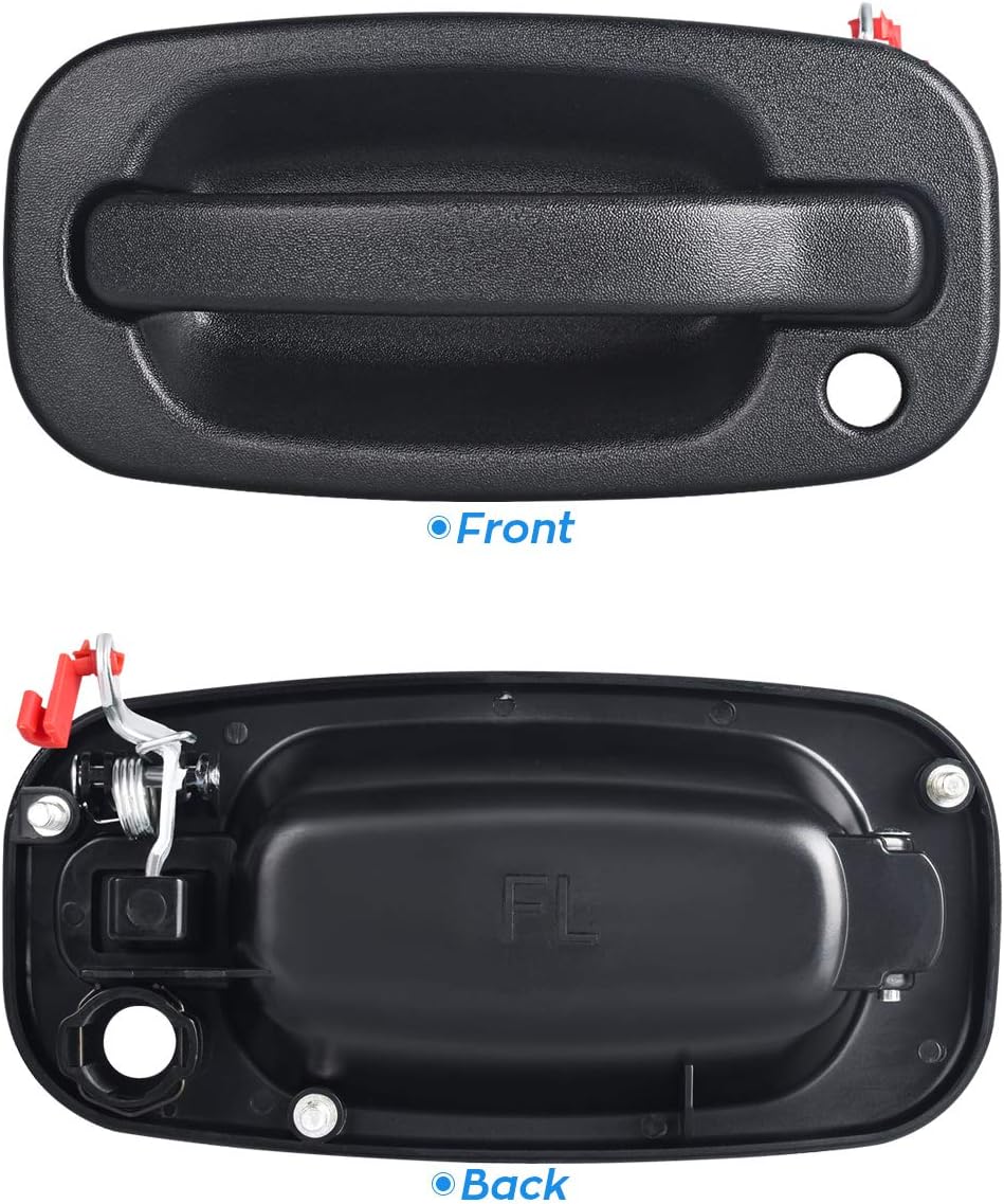 FAERSI Exterior Outside Door Handle Front Left Driver Side for 1999-2007 Silverado, Tahoe, Suburban, Avalanche, GMC Sierra, Yukon Denali, Cadillac Escalade 77261 15034985