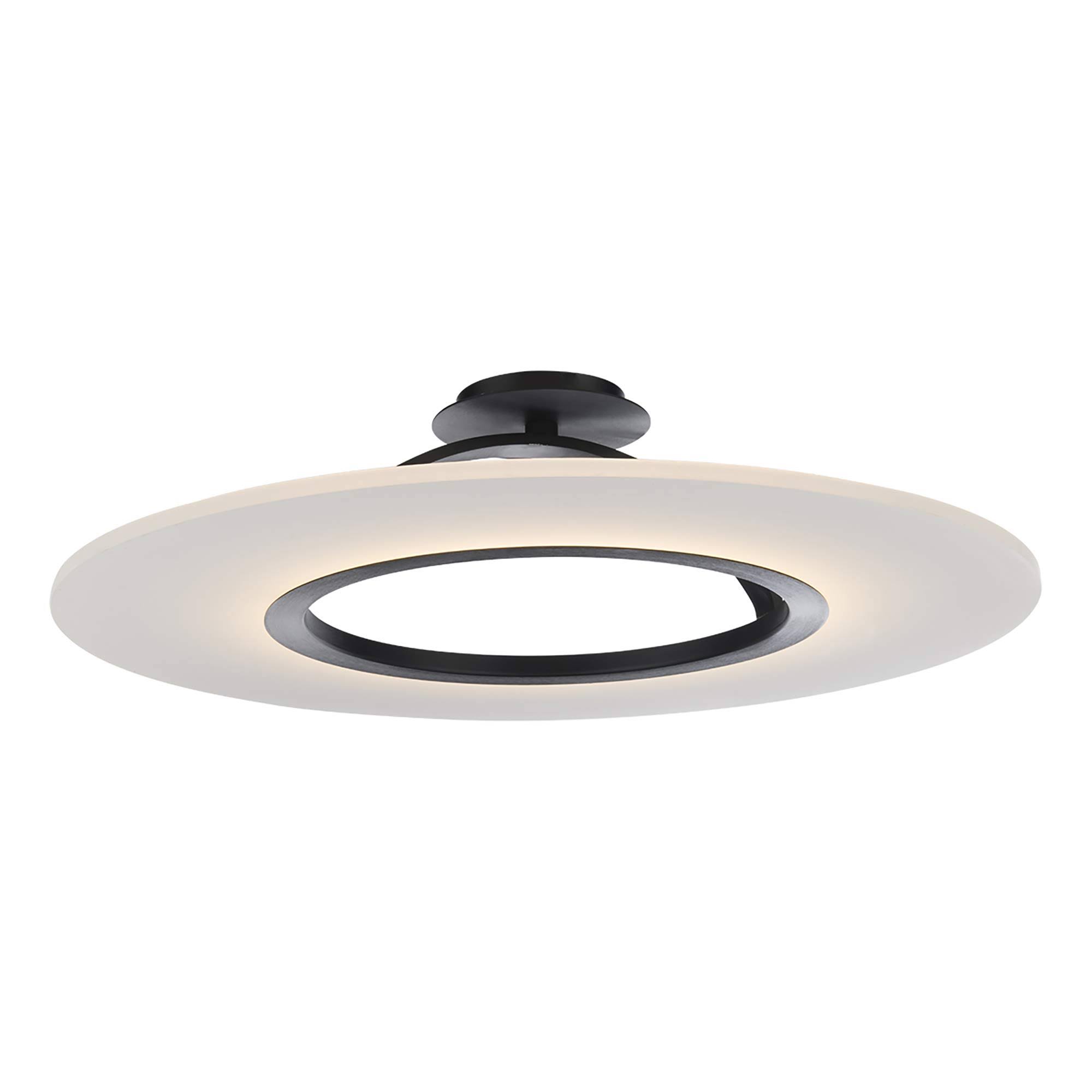 WAC FM-21728 Elektron 28x22 LED Semi-Flush Mount Black
