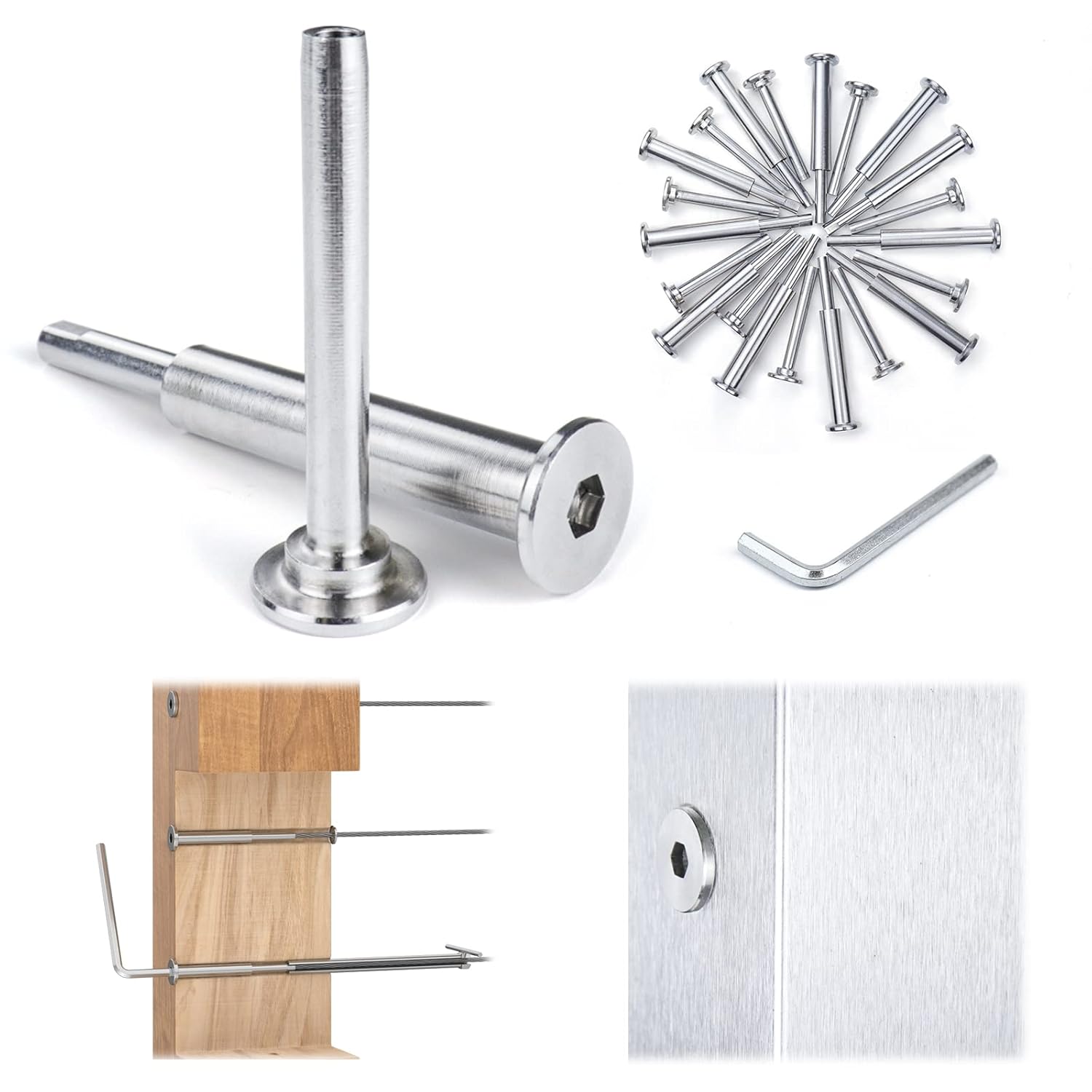 Muzata Cable Railing kit Invisible Turnbuckle 3/16