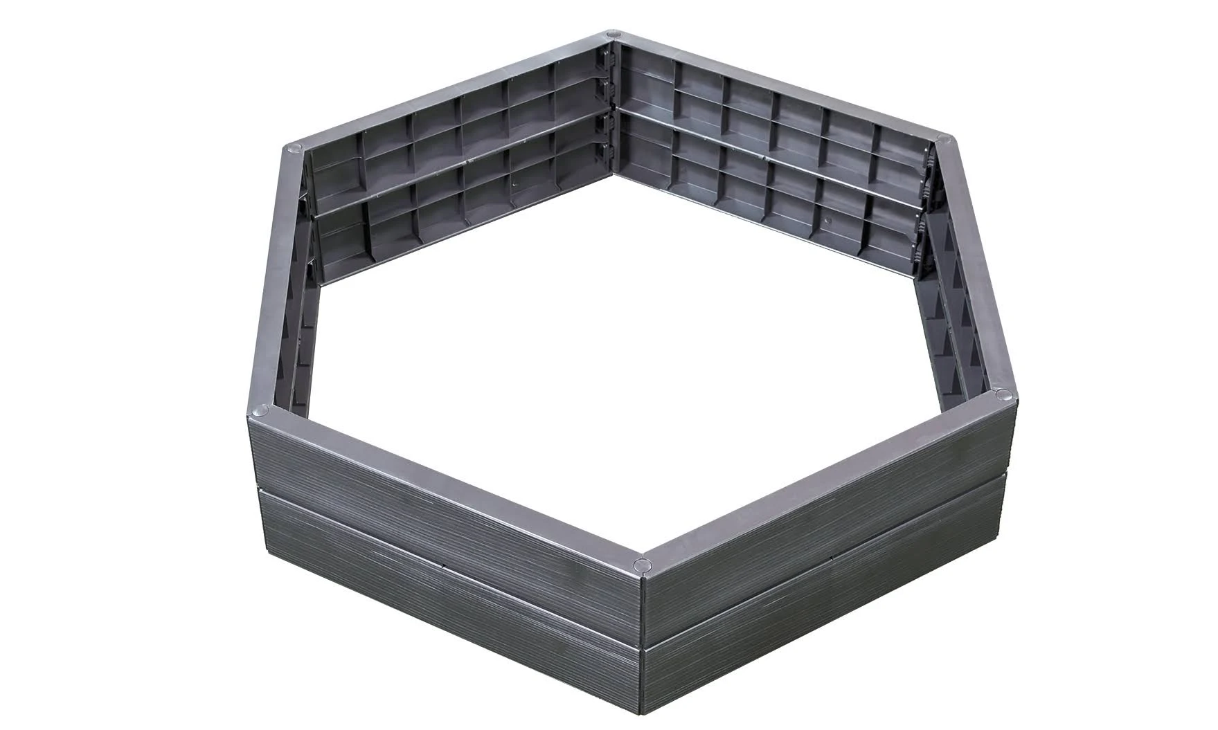 Exaco Modular Raised Garden Bed with Extension Kit Anthracite Raised Garden Bed + Extension Kits (2 Pack) Grey