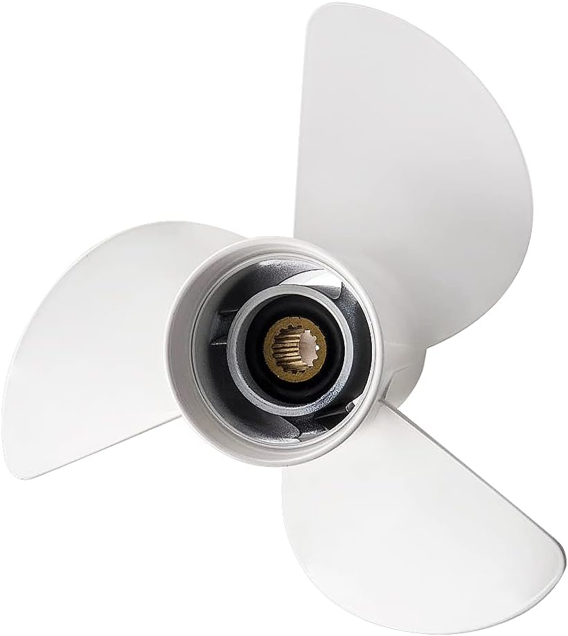 maXpeedingrods 13 1/4x17 Outboard Propeller for Yamaha Prop T50HP T60HP 70HP 75HP 80HP 115HP 130HP 6E5-45945-01-00 15 Spline 3 Blades RH, 6E54594501EL Aluminum Pack of 2