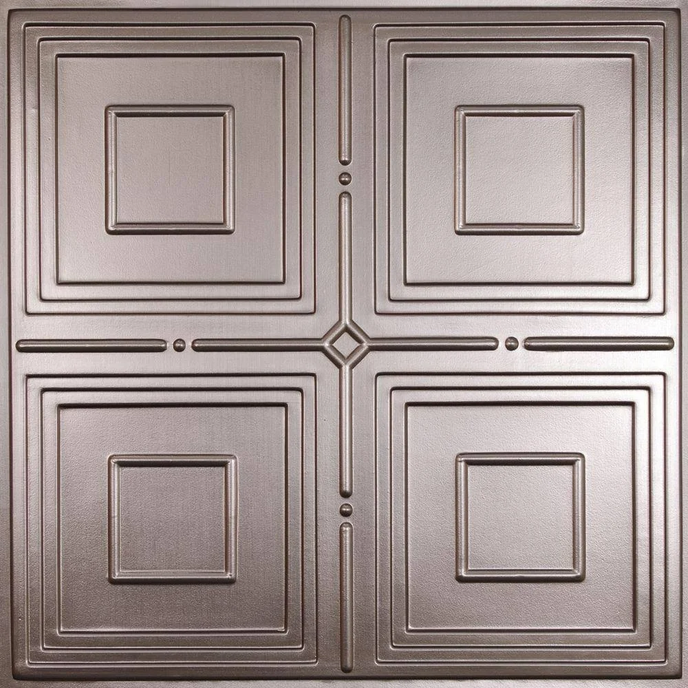 Ceilume Jackson Faux Tin 2 ft. x 2 ft. Lay-In or Glue-up Ceiling Panel (Case of 6)