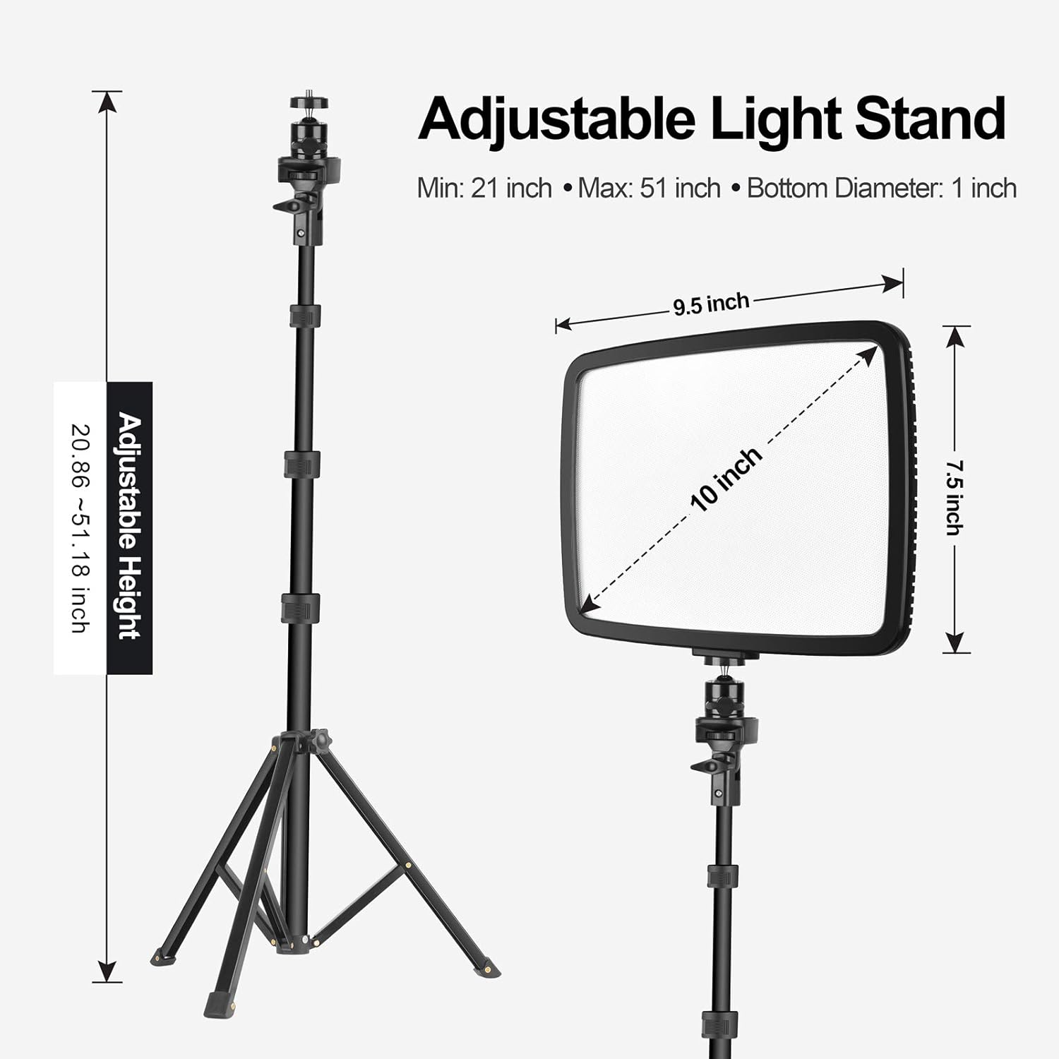 Emart LED Panel Lights for Photography Studio Video Lighting, 304 LED, 3200K-5600K, CRI 95+, Dimmable Bi-color Portable Light with LCD Display/stand, Ultra-thin for Portrait Youtube Shooting (2 Packs) Pack of 2