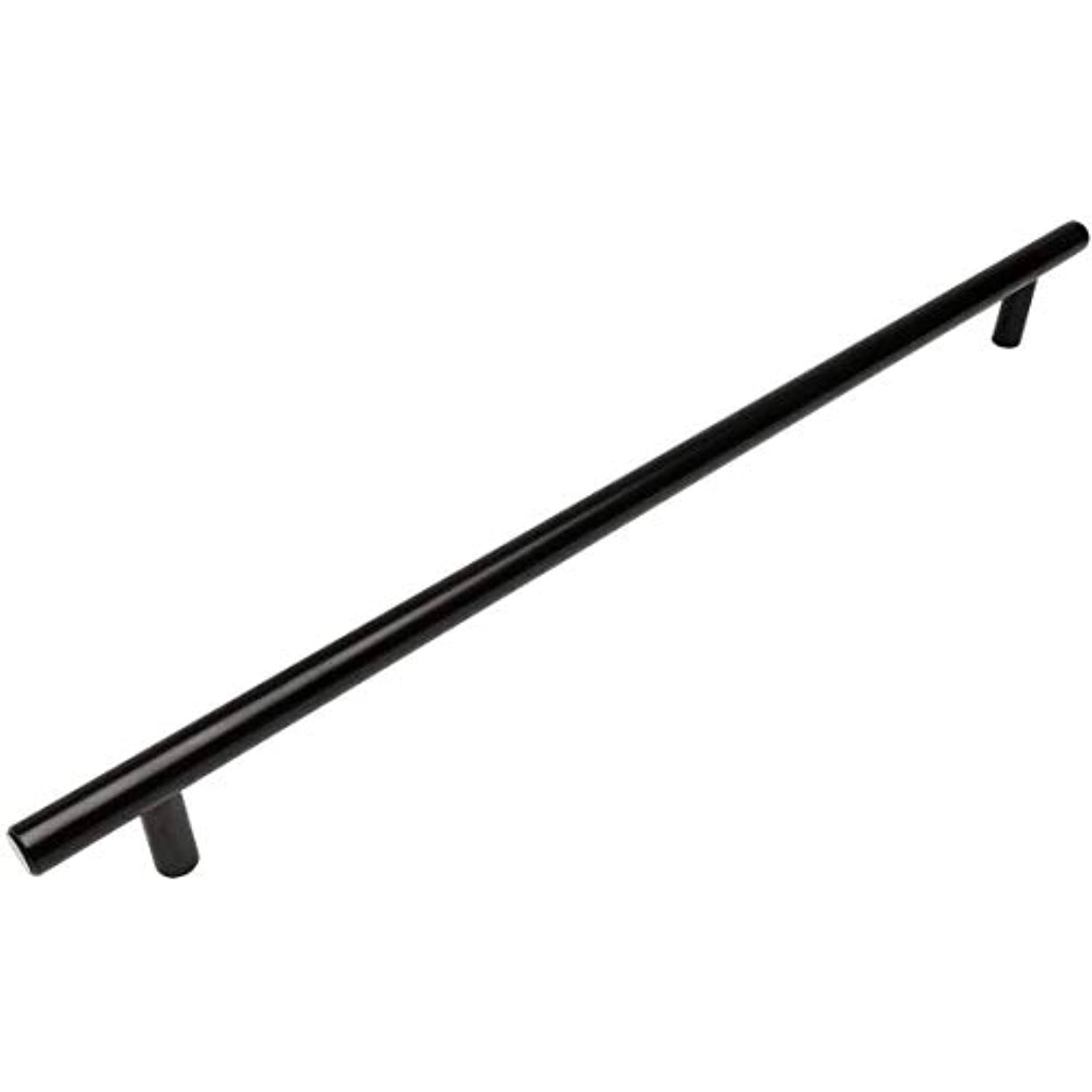 Cosmas 305-480FB Flat Black Cabinet Hardware Euro Style Bar Handle Pull