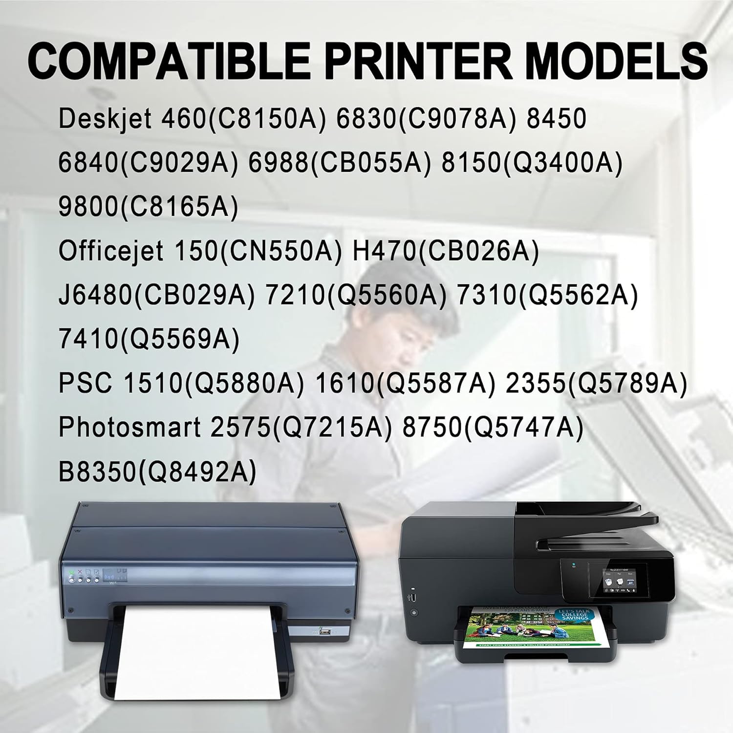 (Tri-Color,1 Pack) 95 | C8766WN Remanufactured 95 Ink Cartridge Replacement for HP Deskjet 6988 8150 8450 9800 Officejet 150 J6480 PSC 1510 1610 Photosmart 2575 8750 B8350 Ink Printer Pack of 2
