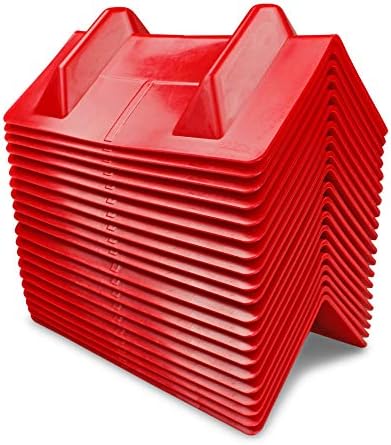 Vee Board Carry-on Pack of 20 Red VBoards, Cargo Load Corner Edge Protector and Tie-Down Strap Guard Bumper Cushion, 11