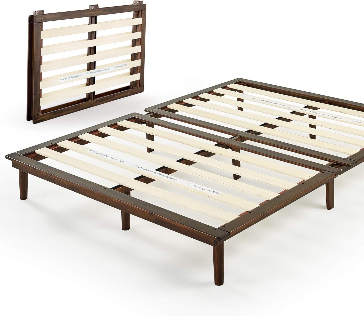 ZINUS Bobbie 10 Inch Wood Platform Bed Frame / Mattress Foundation with Sturdy Wood Slat Support / Solid Acacia Wood / No Box Spring Needed / Tool Free Assembly, Full