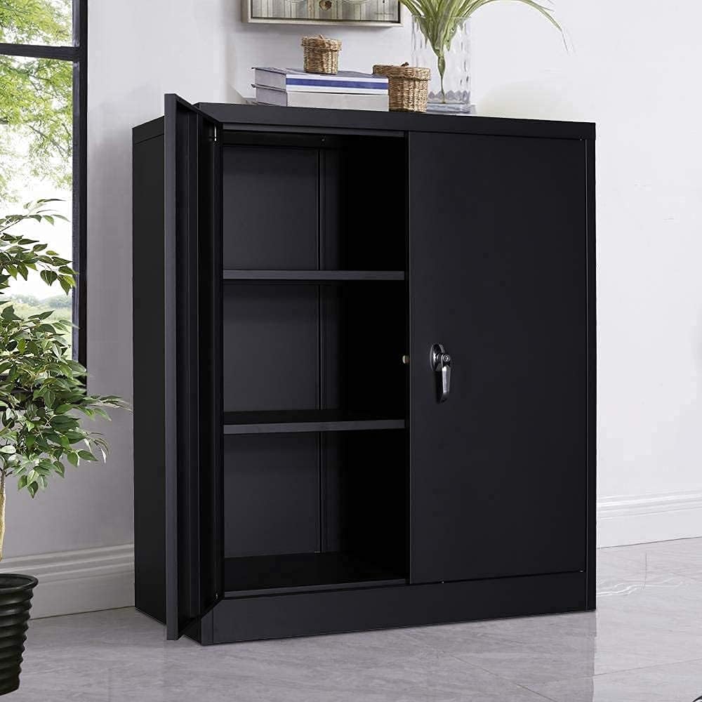 GREATMEET Metal Storage Cabinets with 2 Adjustable Shelves,41.6