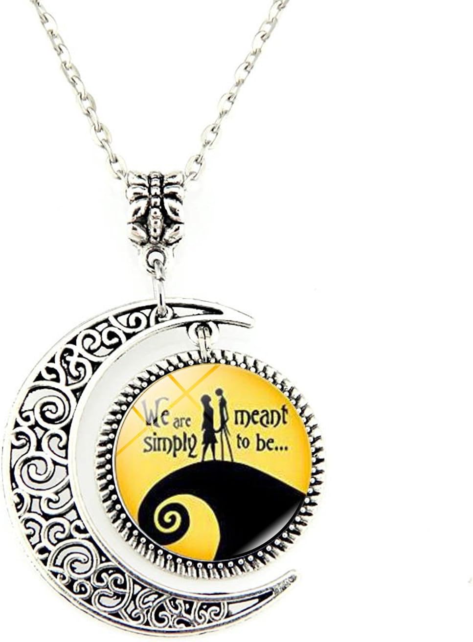 Jack Skellington Necklace Pendant Gift, Jack and Sally Nightmare Before Christmas