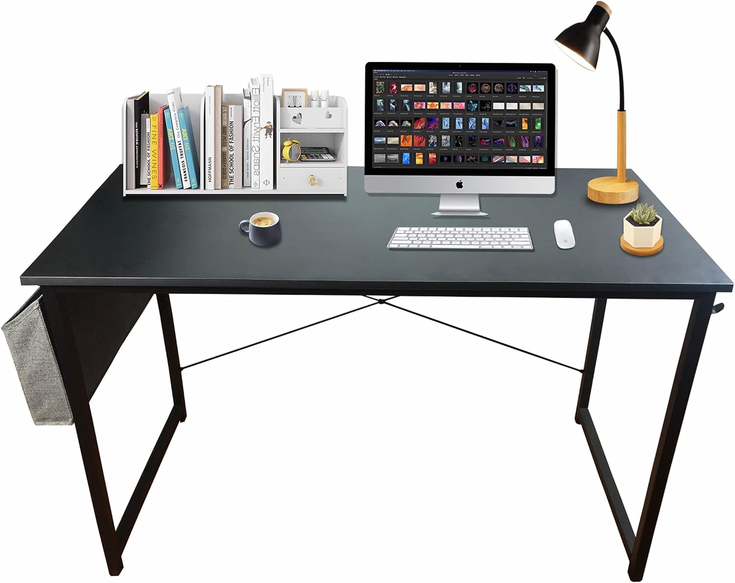 Jahof 47 inch Office Desk, Simple Style Computer Desk, Study Writing Working Table for Home and Office (47 inch, Black) Pack of 2