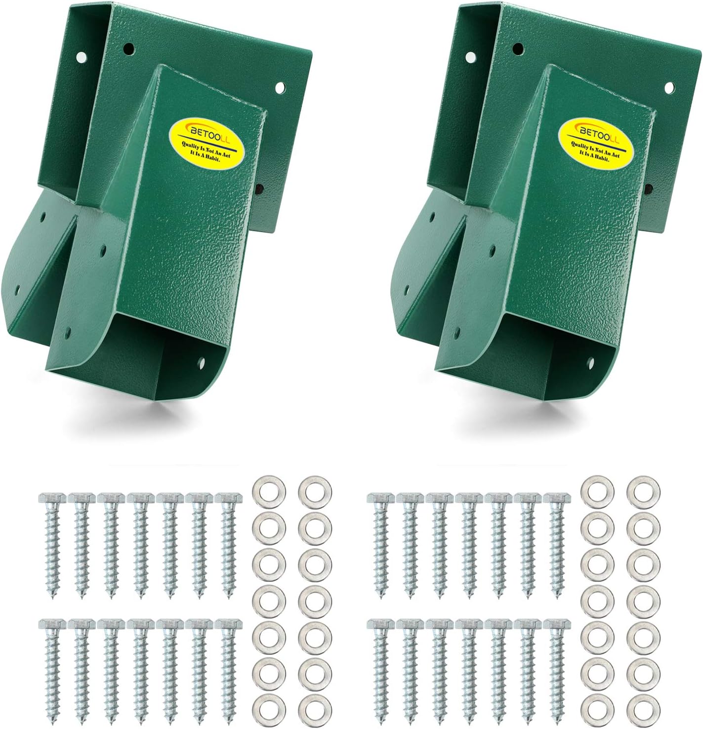 BETOOLL A-Frame 2 Brackets Swing Set Bracket with Mounting Hardware (Green) Pack of 2