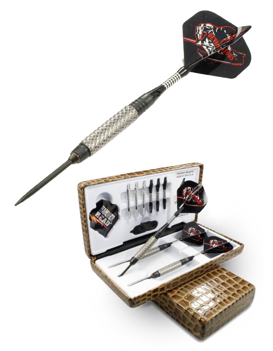 Bottelsen 23GD5R 23 G Hammer Head Devastators Steel Tip Edge Grip Dart - Black Steel 95 Percent Tungsten