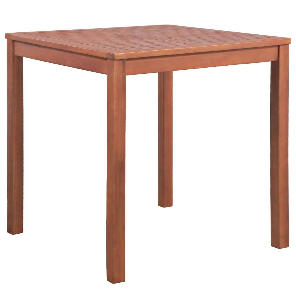 vidaXL Garden Table 31.5x22x31.5x22x29.1x22 Solid Acacia Wood - Brown