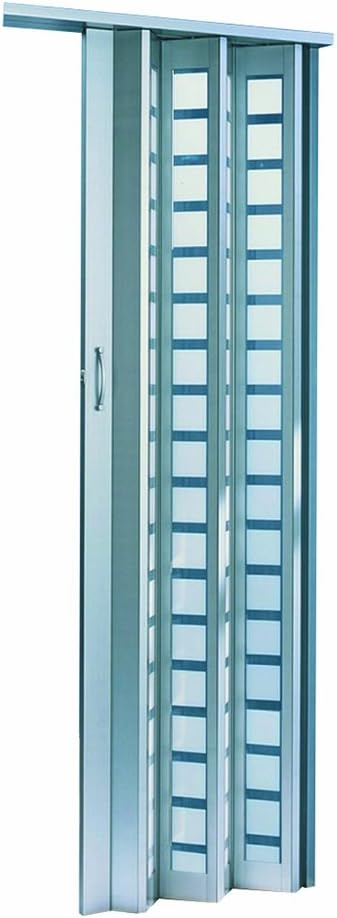 LTL Home Products HSMETRO3280ALTQ Spectrum Metro Frosted Plexiglas Accordion Folding Door, 36 x 80 Inches, Aluminum Turquoise