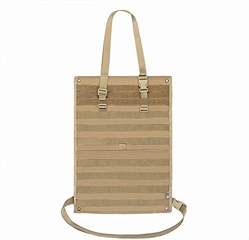 OneTigris MOLLE Seatback Cover Universal Seat Panel with Detachable Headrest Strap and Bottom Storage Pocket (Brown)