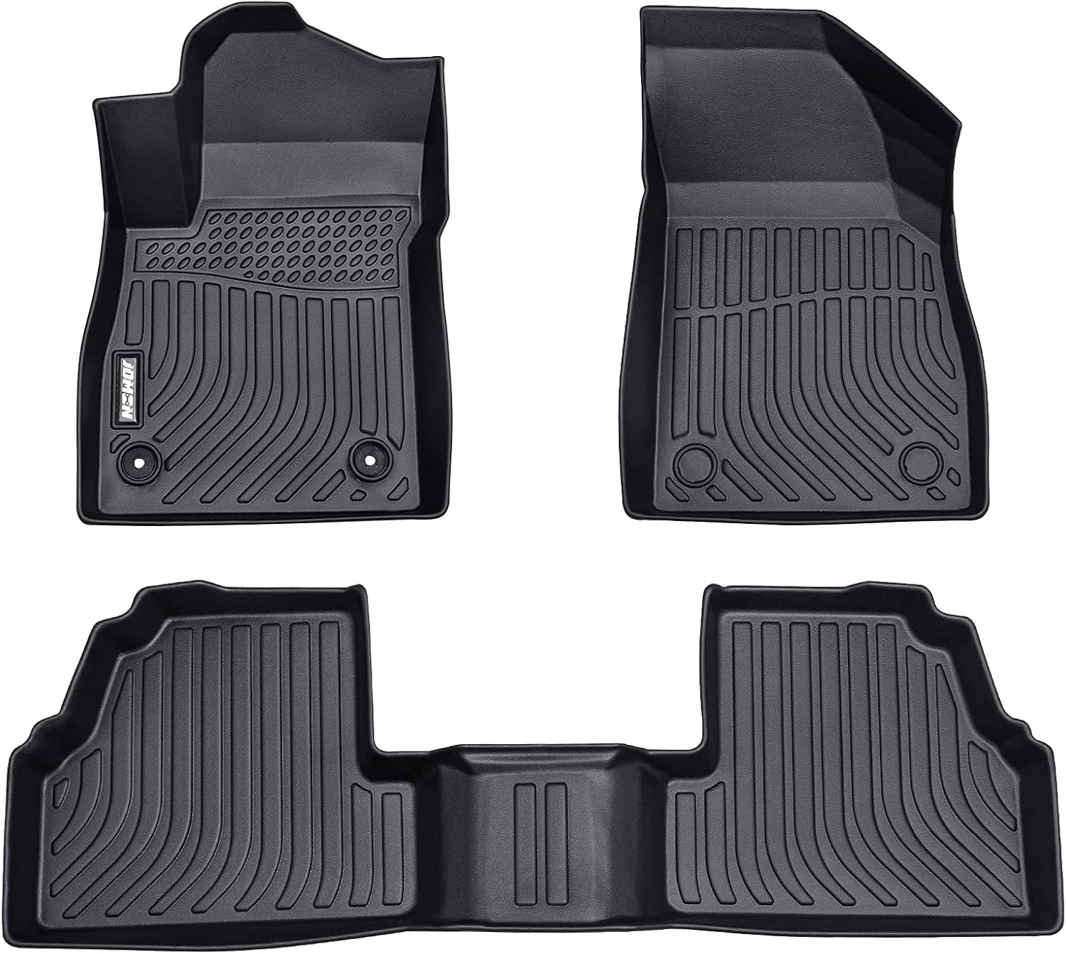 JDMON All Weather Floor Mats Compatible with 2013-2022 Buick Encore / 2014-2022 Chevrolet Trax, 2 Row Front & Rear Custom Fit TPE Floor Liner Black