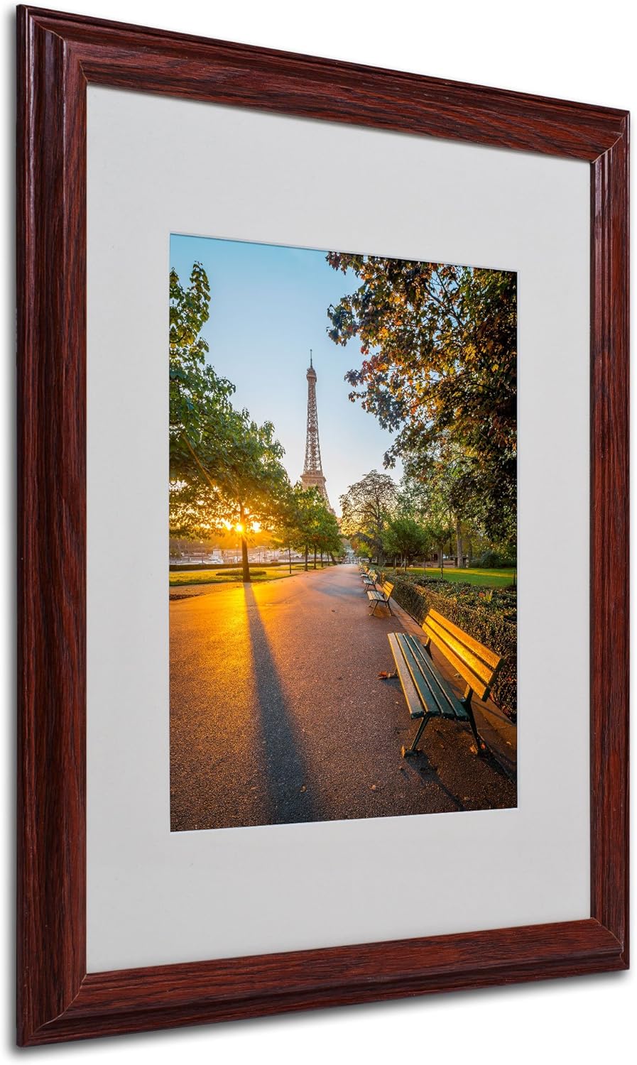 Crazy Morning Light Paris Artwork by Mathieu Rivrin, 16 by 20-Inch, Wood Frame Pack of 2