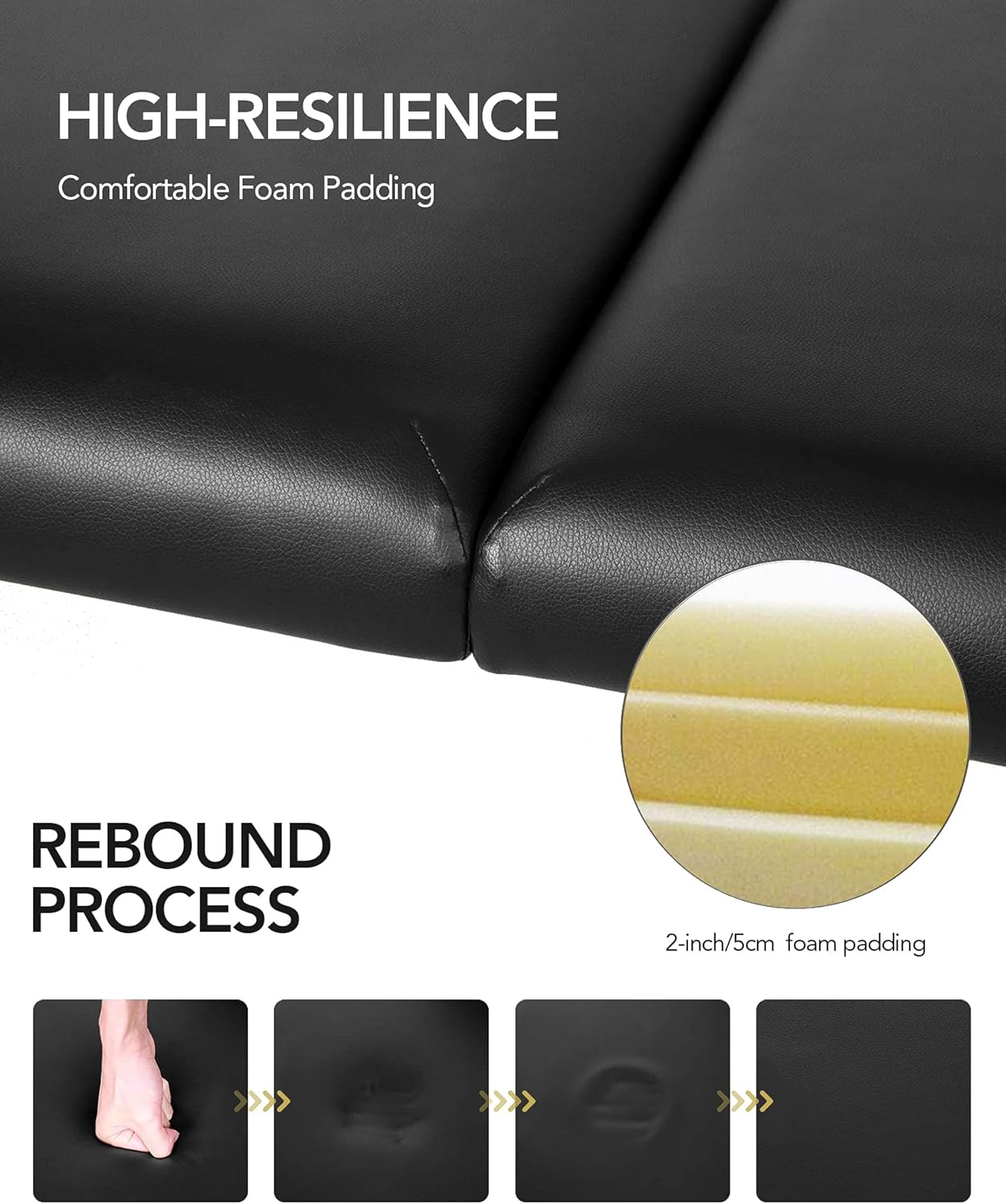 【Limited Time Promotion】 Massage Table Massage Bed Lash Bed Facial Table Reiki Table Eyelash Table SPA Beds for Esthetician Portable Height Adjustable Carrying Bag & Accessories 2 Section Shop & Home