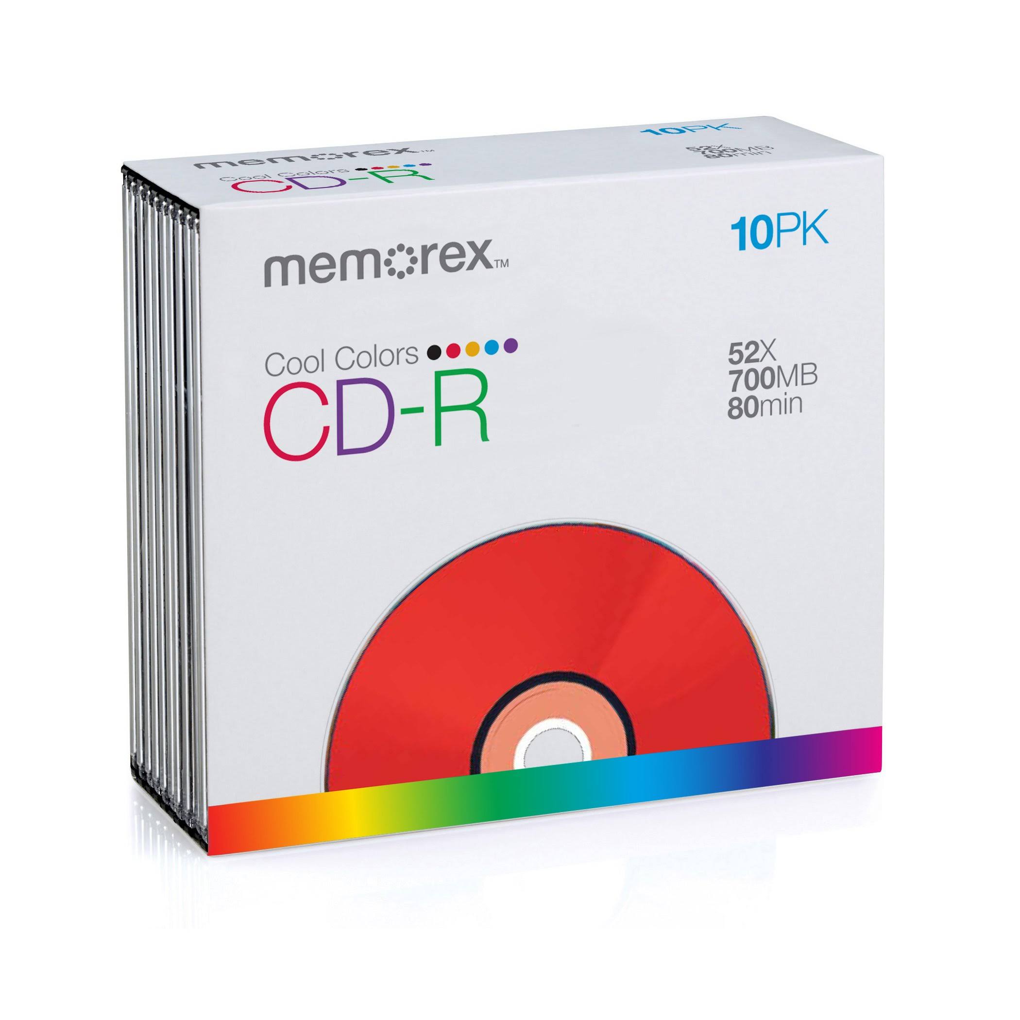 Memorex 700MB/80min 48x/ Pack of Fifteen, Cool Colors