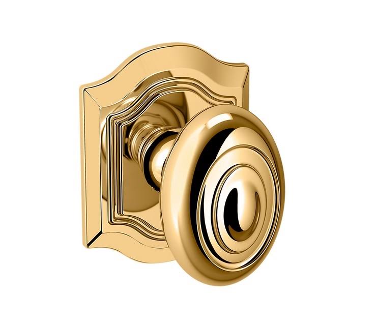 Baldwin Estate Knob R027 Rose Half Dummy Non-Lacquered Brass