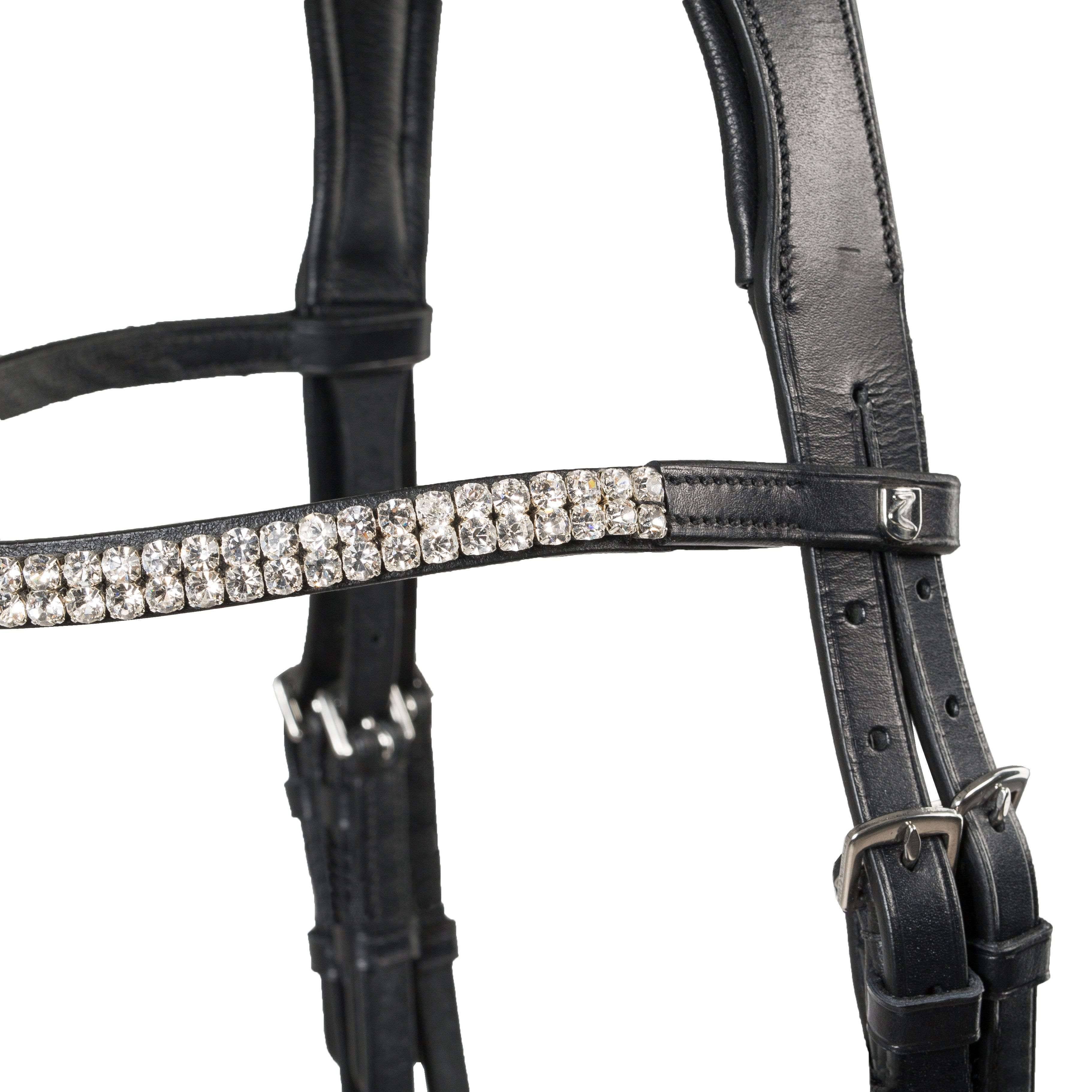 Horze Rohan Snaffle Bridle - Pony / Black/White
